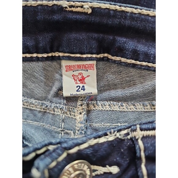 True Religion Jeans Women's Blue Denim Skinny Size 24 NWT - Picture 5 of 10